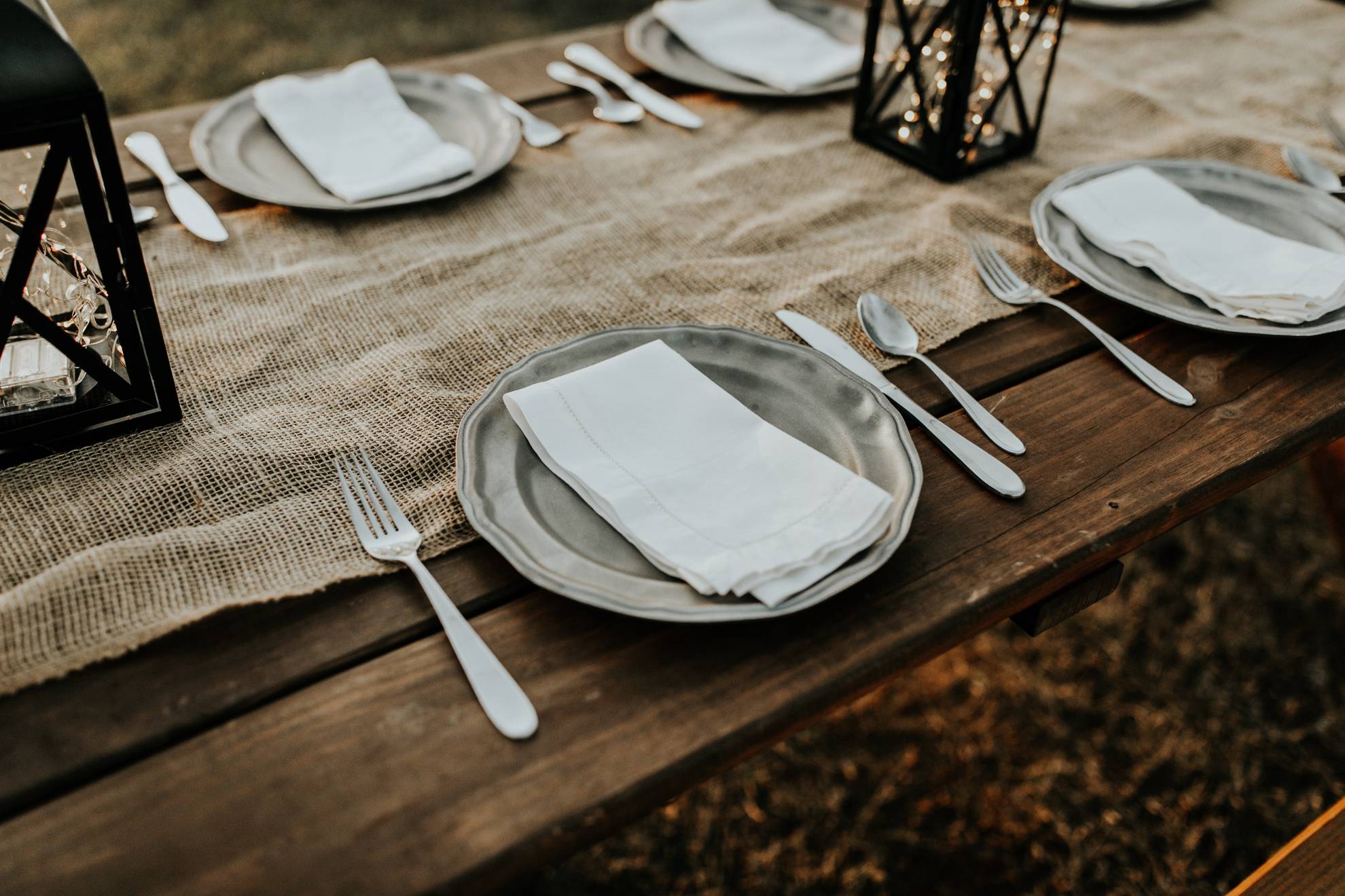 placemat and cutlery laid out on a table