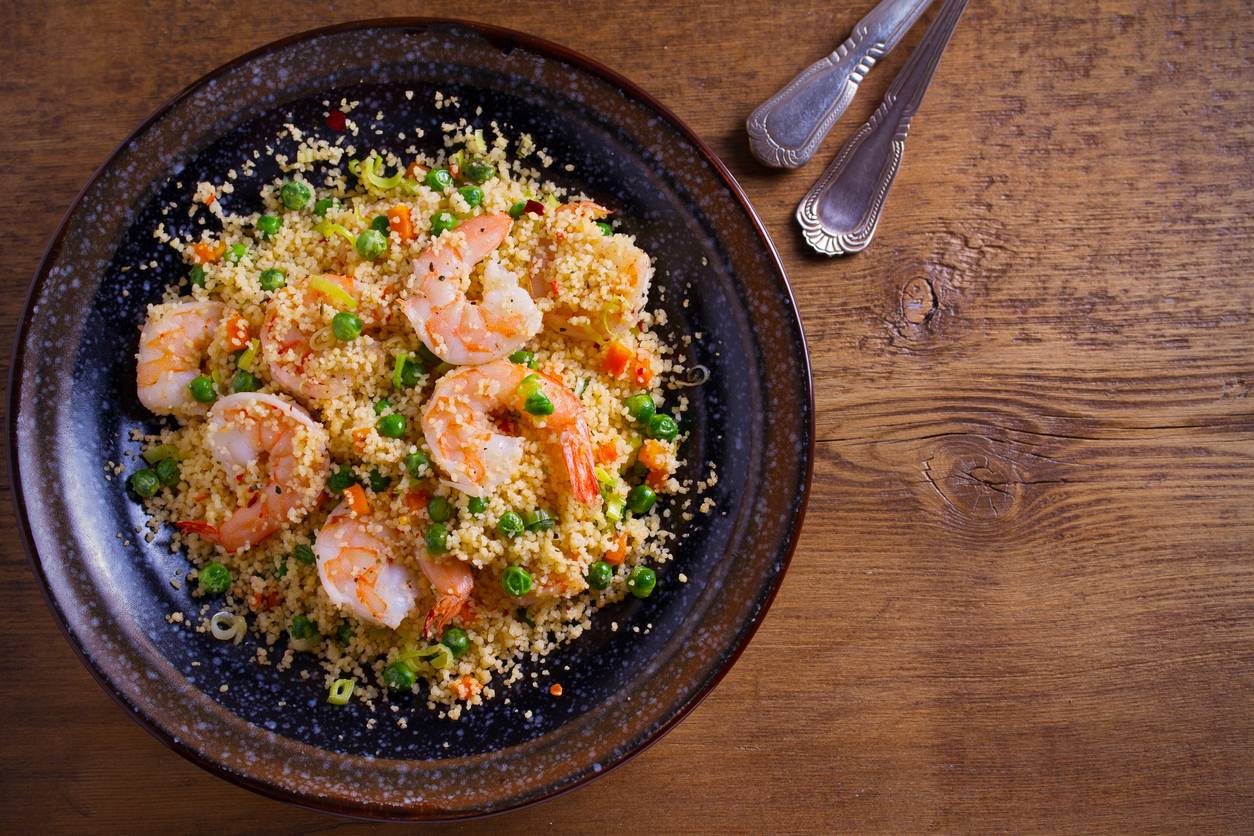 prawns with couscous