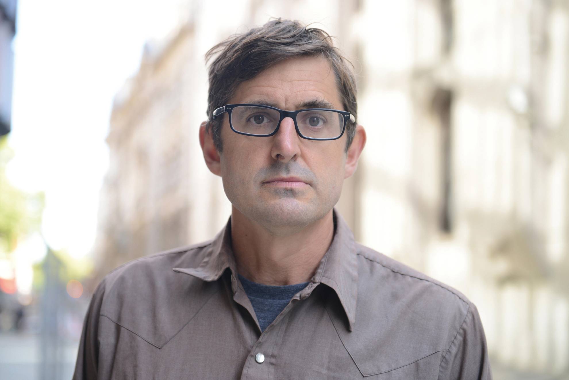 Louis Theroux promotional shot from Saville documentary