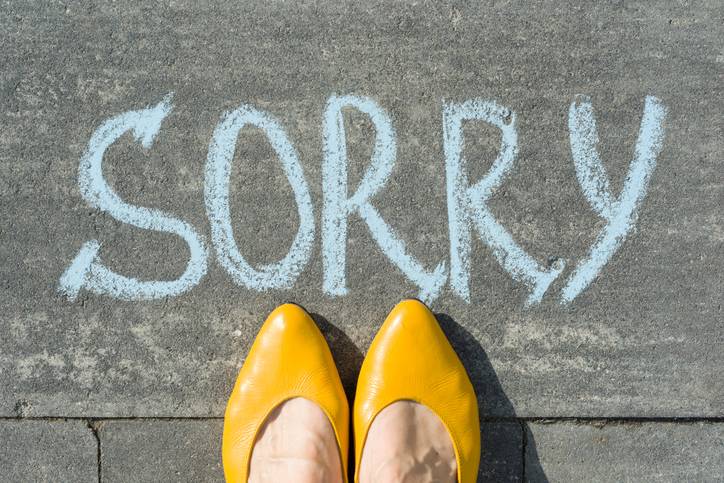 saying sorry is important