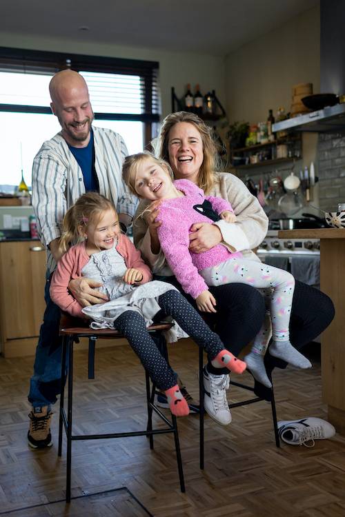 De Blok and her family