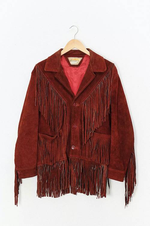  tasselled fringe jacket from Urban Outfitters (£110) 