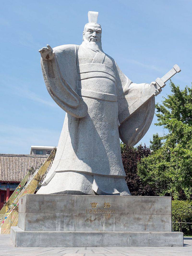 Statue of Cao Cao at Weiwudi Square, Xuchang, Henan, China