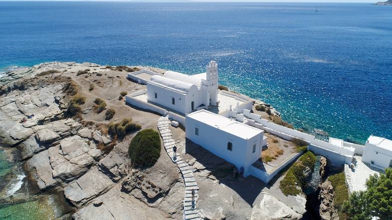 Chrisopigi Monastery in Faros on the island of Sifnos
