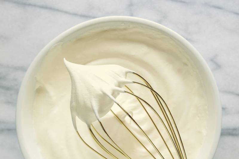 Whisk in whipped cream