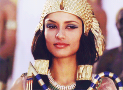 Cleopatra smiling