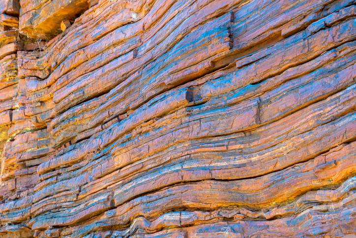 coloured rock formations, Australia