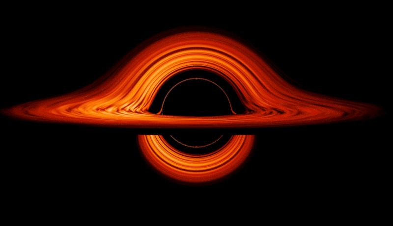 black hole as visualised by Nasa