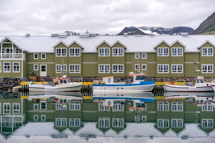 Siglufjörður icy fishing village