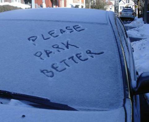 Hilarious passive aggressive windshield notes