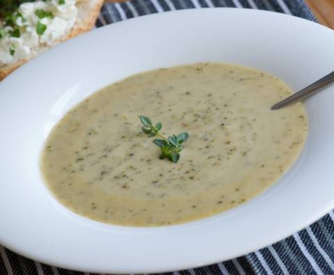 Comforting broccoli and stilton soup