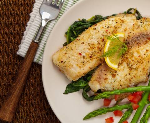 Baked cod with cheese and chive sauce recipe