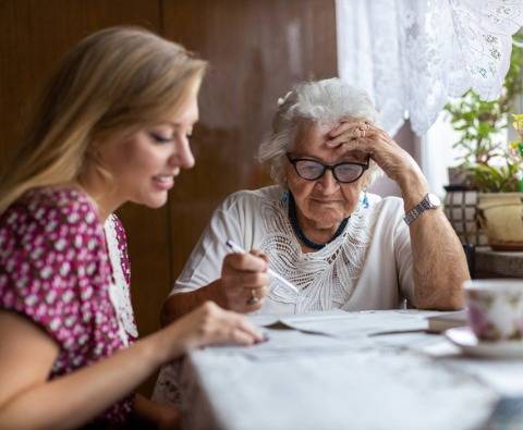 How is language affected by dementia?