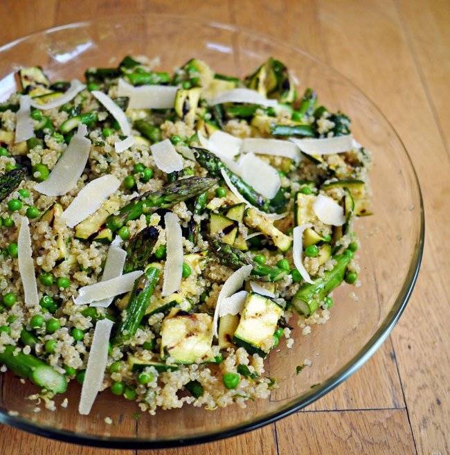 quinoa asparagus pea and lemon salad