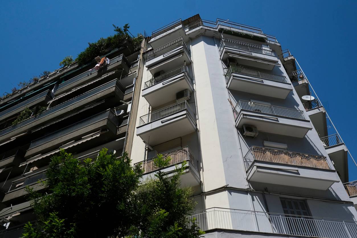 A residential apartment block in Thessaloniki, Greece
