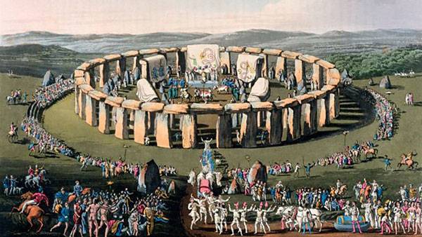 Druid celebration at Stonehenge