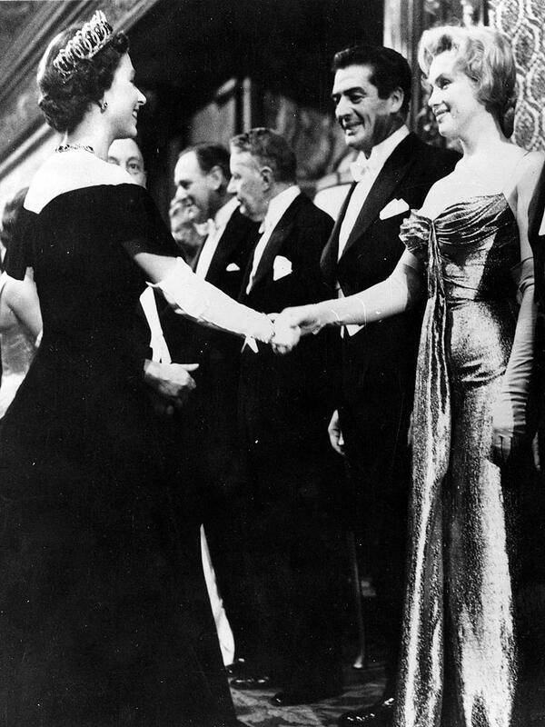 Marilyn Monroe meets the Queen