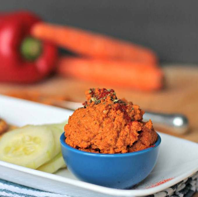 Roasted carrot and white bean dip