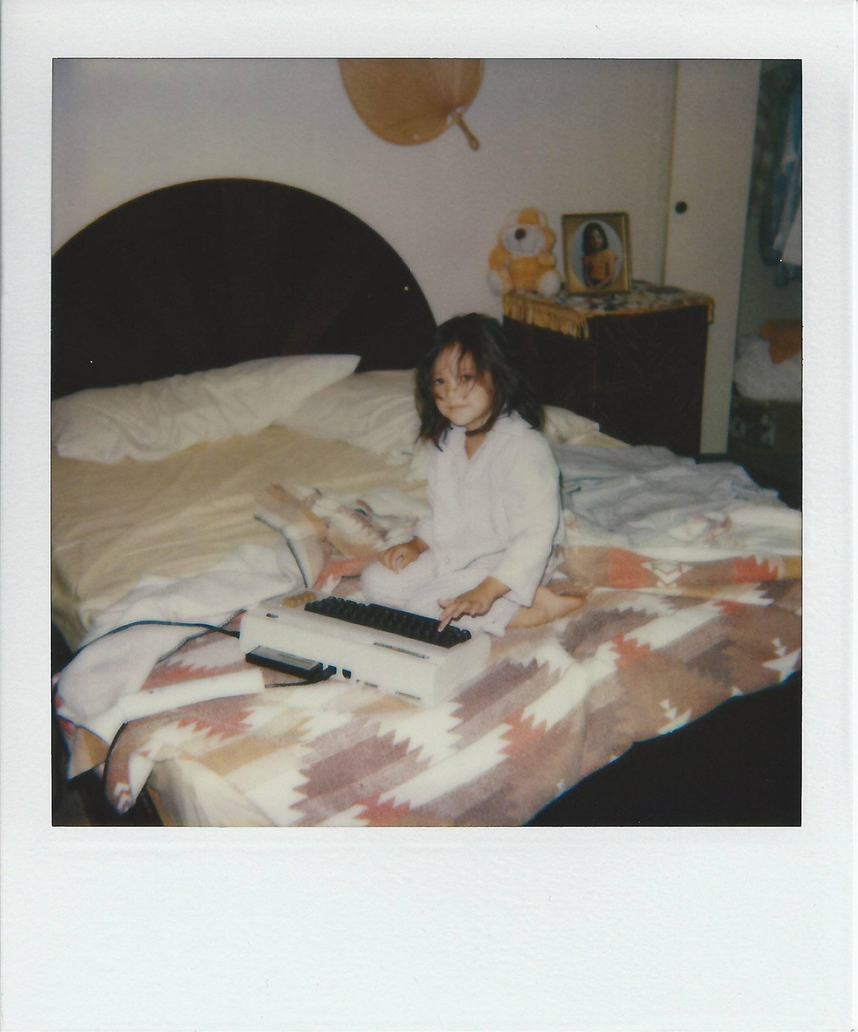 Doreen with a Nintendo as a child