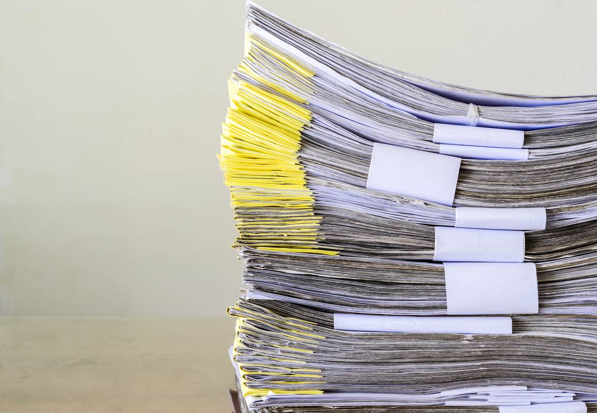 A pile of documents