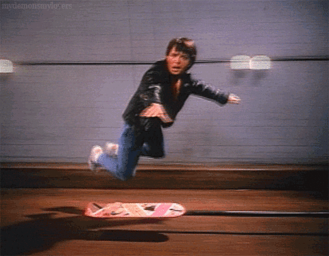 Marty McFly on a Hoverboard