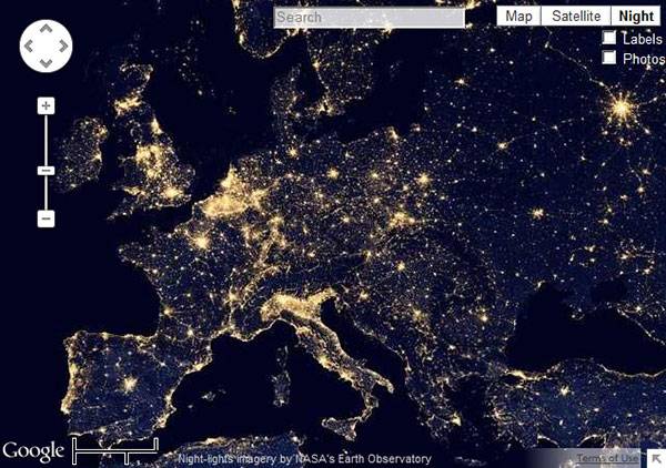Lights across Europe
