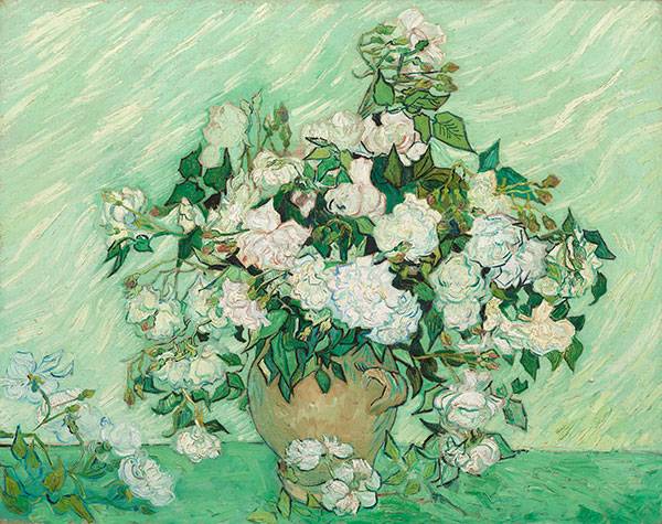  Van Gogh Vase with Pink Roses