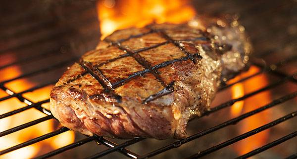 Steak on a BBQ