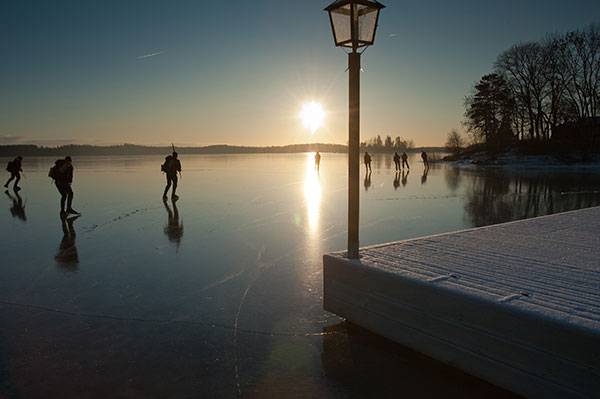 Stockholm Sweden ice skating