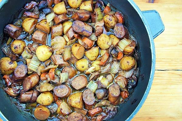 Veggie sausage stew